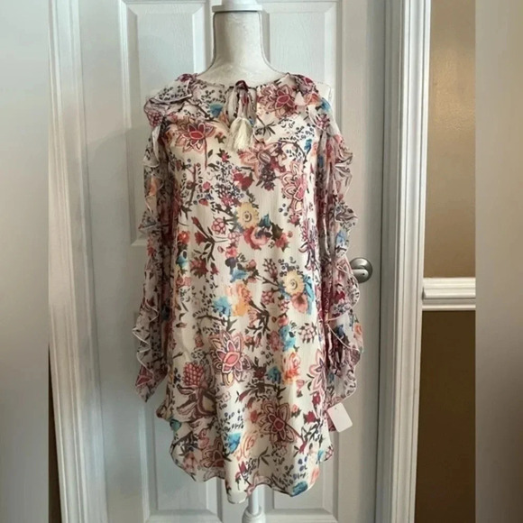 Haute Hippie ALC Boho Floral Pinks Mini Dress NWT - Picture 5 of 16